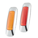 2 PCS 12/24V 8 LEDs Explosion Lightning Plating Edge Light Side Tail Light(Red)