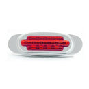 12-24V 16 LEDs Electroplating Side Lights Side Tail Lights Cargo Truck Modification Light, Colour: Red (High and Low Light 3 Lines)