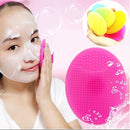 10 PCS Cleaning Pad Wash Face Facial Exfoliating Brush SPA Skin Scrub Cleanser Tool(rose red)