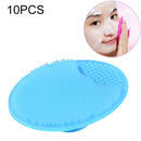 10 PCS Cleaning Pad Wash Face Facial Exfoliating Brush SPA Skin Scrub Cleanser Tool(Sky Blue)