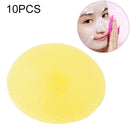 10 PCS Cleaning Pad Wash Face Facial Exfoliating Brush SPA Skin Scrub Cleanser Tool(YELLOW)