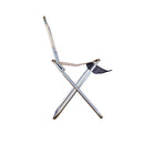 ShineTrip Outdoor Backrest Folding Stool Aluminum Alloy Folding Backrest Maza(Khaki)