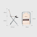 ShineTrip Outdoor Backrest Folding Stool Aluminum Alloy Folding Backrest Maza(Khaki)