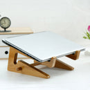 Small Bamboo Wood Computer Cooling Bracket Beech Wood Tablet Desktop Storage Rack