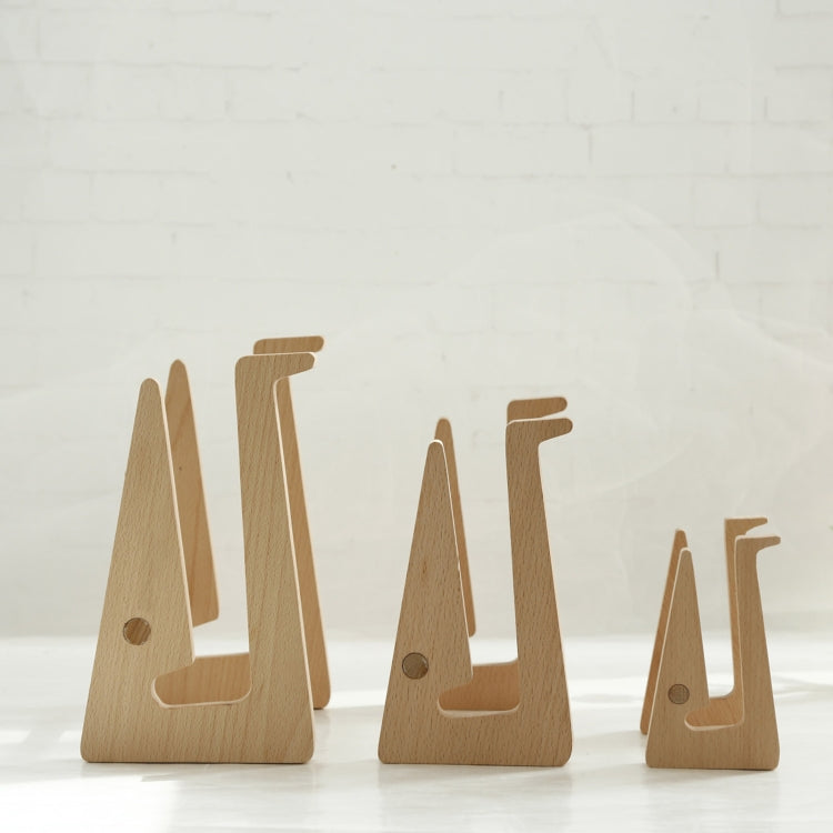 Medium Bamboo Wood Computer Cooling Bracket Beech Wood Tablet Desktop Storage Rack