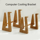 Medium Bamboo Wood Computer Cooling Bracket Beech Wood Tablet Desktop Storage Rack