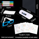 3D Fluorescent Drawing Board Magic Luminous Three-Dimensional Writing Board Graffiti Board Lighting Puzzle Children Drawing Board,Style: Medium Drawing Board (Ocean Version)