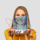 3D Fluorescent Drawing Board Magic Luminous Three-Dimensional Writing Board Graffiti Board Lighting Puzzle Children Drawing Board,Style: Large Drawing Board (Space Version)
