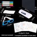 3D Fluorescent Drawing Board Magic Luminous Three-Dimensional Writing Board Graffiti Board Lighting Puzzle Children Drawing Board,Style: Large Drawing Board (Dinosaur Version)