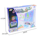 3D Fluorescent Drawing Board Magic Luminous Three-Dimensional Writing Board Graffiti Board Lighting Puzzle Children Drawing Board,Style: Drawing Screen (Ocean Version)