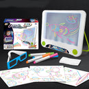 3D Fluorescent Drawing Board Magic Luminous Three-Dimensional Writing Board Graffiti Board Lighting Puzzle Children Drawing Board,Style: Drawing Screen (Space Version)
