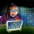 3D Fluorescent Drawing Board Magic Luminous Three-Dimensional Writing Board Graffiti Board Lighting Puzzle Children Drawing Board,Style: Drawing Screen (Space Version)