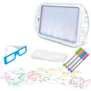 3D Fluorescent Drawing Board Magic Luminous Three-Dimensional Writing Board Graffiti Board Lighting Puzzle Children Drawing Board,Style: YM162(Ocean Version)