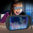 3D Fluorescent Drawing Board Magic Luminous Three-Dimensional Writing Board Graffiti Board Lighting Puzzle Children Drawing Board,Style: YM164 (Space Version)