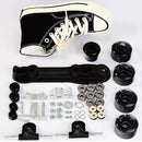 Flash Roller Skates Shoes Adult Children Four-Wheel Canvas Roller Skates Shoes Double Row Roller Skates Shoes, Size: 38(White + Special Bag)