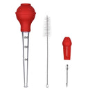 Silicone Turkey Seasoning Pump Barbecue Tool Dripping Seasoning Tube With Cleaning Brush(Blue)