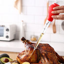 Silicone Turkey Seasoning Pump Barbecue Tool Dripping Seasoning Tube With Cleaning Brush(Red)