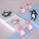Q2 2 PCS Cartoon Car Multifunctional Navigation Air Outlet Car Phone Holder(Black and White Llittle Bear)