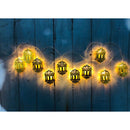 1.65m 10 LEDs Eid Al-Fitr Festival Iron Art String Lights Ramadan LED Decoration Pendant(Warm White Light)