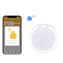 2 PCS Round Bluetooth Anti-Lost Device Mobile Phone Key Two-Way Object Finding Alarm( White)