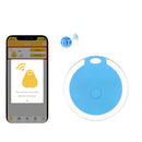 2 PCS Round Bluetooth Anti-Lost Device Mobile Phone Key Two-Way Object Finding Alarm( Blue)
