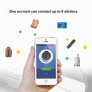 2 PCS Round Bluetooth Anti-Lost Device Mobile Phone Key Two-Way Object Finding Alarm( Blue)