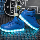 Children LED Luminous Shoes Rechargeable Sports Shoes, Size: 29(White)