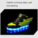 Children Colorful Light Shoes LED Charging Luminous Shoes, Size: 32(White)