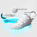 Children Colorful Light Shoes LED Charging Luminous Shoes, Size: 32(White)