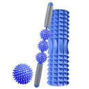 3 in 1 Eva Foam Roller Hollow Muscle Relaxation Roller Yoga Column Set, Length: 33cm (Blue Crescent)