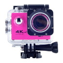 WIFI Waterproof Action Camera Cycling 4K camera Ultra Diving 60PFS kamera Helmet bicycle Cam underwater Sports 1080P Camera(Pink)