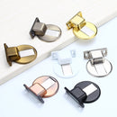 2 PCS Zinc Alloy Non-Perforated Suction Silent Strong Magnetic Door Stopper Brushed Steel
