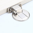 2 PCS Zinc Alloy Non-Perforated Suction Silent Strong Magnetic Door Stopper Brushed Steel