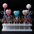 2 PCS S-Shaped 19-Hole Rectangular Lollipop Rack Display Stand Rack(White )