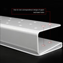 2 PCS S-Shaped 19-Hole Rectangular Lollipop Rack Display Stand Rack(White )