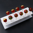 2 PCS S-Shaped 19-Hole Rectangular Lollipop Rack Display Stand Rack(White )