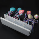 2 PCS S-Shaped 19-Hole Rectangular Lollipop Rack Display Stand Rack(White )