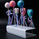 2 PCS S-Shaped 19-Hole Rectangular Lollipop Rack Display Stand Rack(White )