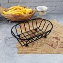 Wrought Iron Fruit Portable Storage Basket Bread French Fries Fried Snacks Portable Basket Oval Hemp Basket