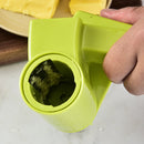 3 PCS Plastic Hand-Cranked Rotary Grater Chocolate Cheese Multi-Function Planer(Green)