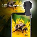 Wide Angle + Macro + Fill Light Mobile Phone Lens Professional Shooting External HD Camera Set