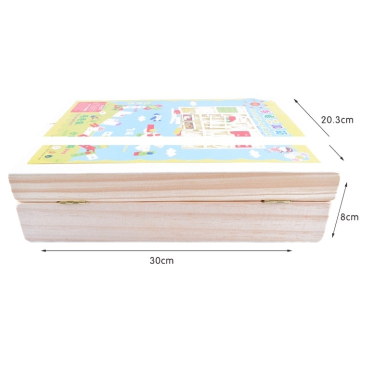 Wooden Simulation DIY Children Cartoon Toolbox Toys Play House Early Education Toys
