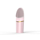 AM--1101 2 PCS Silicone Handheld Cleansing Apparatus Waterproof Portable Cleansing Brush Massager Pore Cleaner(Pink)