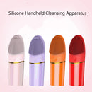 AM--1101 2 PCS Silicone Handheld Cleansing Apparatus Waterproof Portable Cleansing Brush Massager Pore Cleaner(Red)