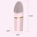 AM--1101 2 PCS Silicone Handheld Cleansing Apparatus Waterproof Portable Cleansing Brush Massager Pore Cleaner(Red)
