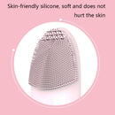 AM--1101 2 PCS Silicone Handheld Cleansing Apparatus Waterproof Portable Cleansing Brush Massager Pore Cleaner(Red)