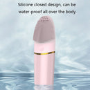 AM--1101 2 PCS Silicone Handheld Cleansing Apparatus Waterproof Portable Cleansing Brush Massager Pore Cleaner(Red)