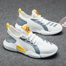Spring Breathable Running Shoes Couple Models Student Casual Shoes Flying Woven Sports Shoes, Size: 43(White)