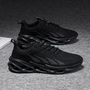 Breathable Fly Woven Mesh Shoes Men Casual Sports Running Shoes, Size: 43(Black)