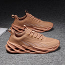 Breathable Fly Woven Mesh Shoes Men Casual Sports Running Shoes, Size: 43(Brown)